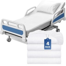 Fitted Hospital Bed Sheets Soft Knitted T-Shirt Quality , 36"X84"X16", 8-Pack