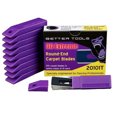 Better Tools - Carpet Blades - Round End (100 Blades/Pack) (786695201310)