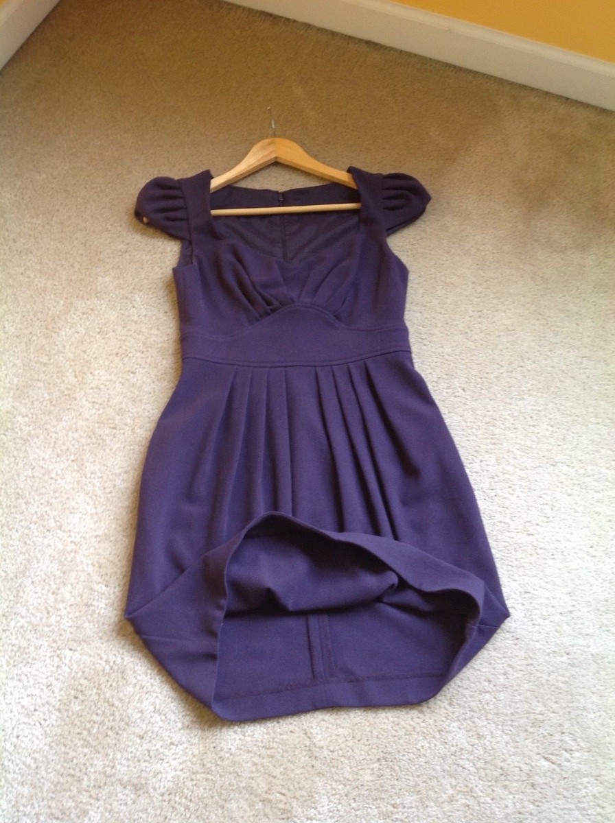 Robe Black Halo Taille 4, Couleur Violette, à Poches Et Taille Empire - Occasion En Excellent état