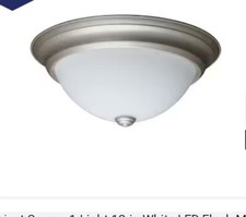 1-light 13 Inch Brushed Nickel LED Flush Moun...