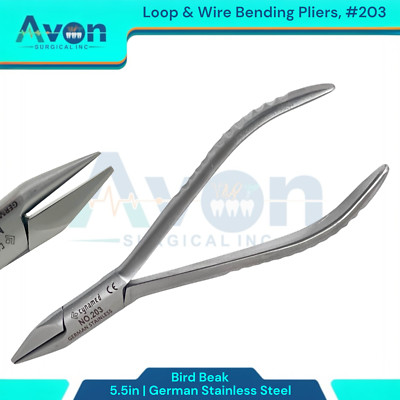 5.5in Loop & Wire Bending Pliers, #203,Bird Beak Orthodontic Pliers-German Steel