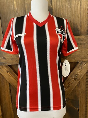 NWT PENALTY SPFC SAN PAULO STRIPED JERSEY SZ Youth Medium MADE IN BRASIL