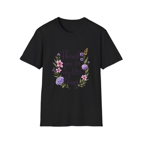 Floral Gratitude T-Shirt, Gift for Her, Thank You Top, Unisex Casual Wear, - Picture 8 of 19