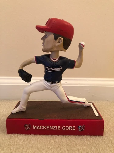 Mackenzie Gore Bobblehead Washington Nationals Inova Blood Drive MLB Blue Jersey