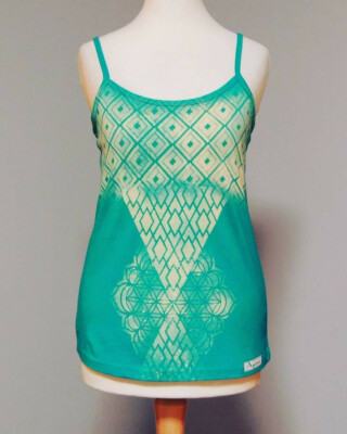 Ayumu Top S türkis ° psy hippie mandala yoga psywear goa blume des lebens chakra
