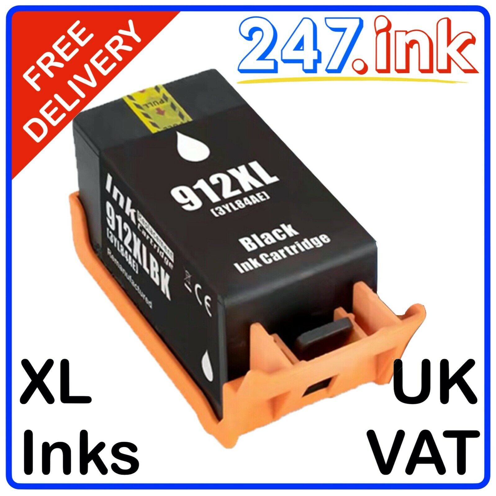 912XL Ink Cartridges for HP OfficeJet Pro 8024 8024e 8025 8025e (Set of
