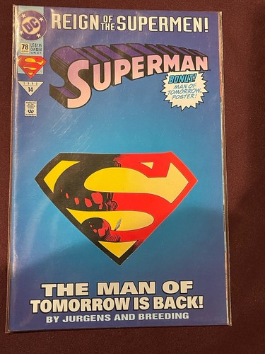 Superman 78 (1993 DC) Reign of Supermen Die-Cut Edition