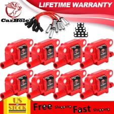 8set UF413 Square Ignition Coils +748UU Spark Wire For Chevy Silverado 1500 GMC