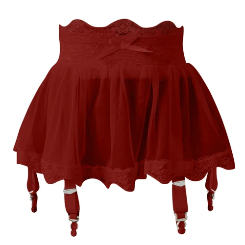 Sexy Damen-Dessous Schnürung Minirock Kleid Strumpfgürtel Unterwäsche Nachtwäsche aus den USA - Bild 10 von 22