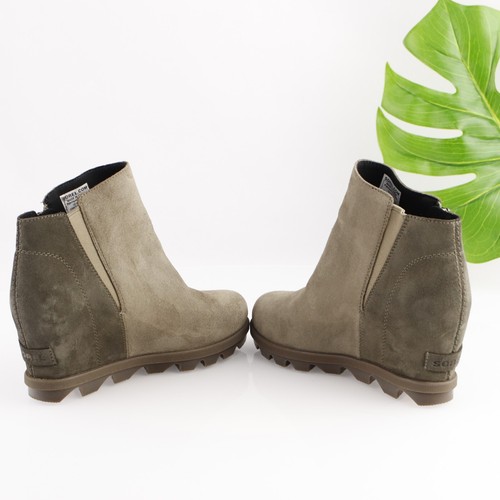 Sorel Women Joan Of Arctic II Zip Boot Size 8 Olive Sage Waterproof Bootie Wedge - Picture 6 of 14