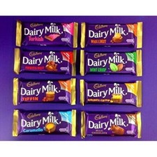 Paquete de 8 chocolate con leche irlandés Cadbury - leche láctea, Tiffin, turco