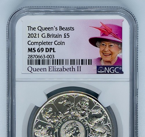 2021 GROSSBRITANNIEN 5PD QUEEN'S BESTIES NGC MS69 DPL KOMPLETTERMÜNZE - Bild 2 von 9