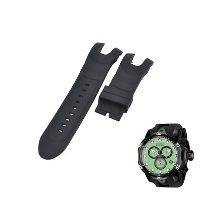 Venom 80576 26mm Black Rubber Watch Strap For Invicta