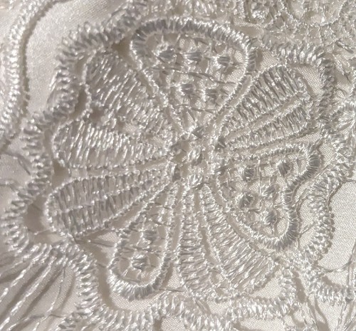 Leo & Lin Juno Poly & Silk Button Down Lace Dress White Long Sleeve Size 6 - NWT - Picture 13 of 24