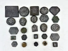 25 Antique Brass Jewelry Stamps Dies Molds from India