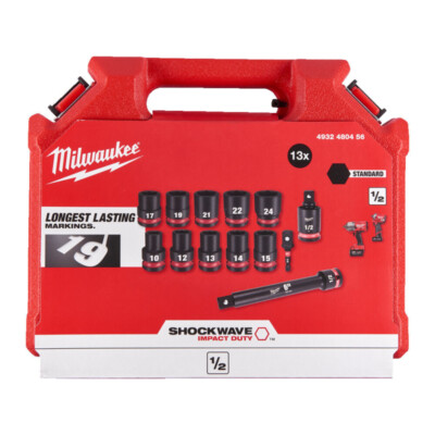 Milwaukee 4932480456 Set Sockets 1/2 