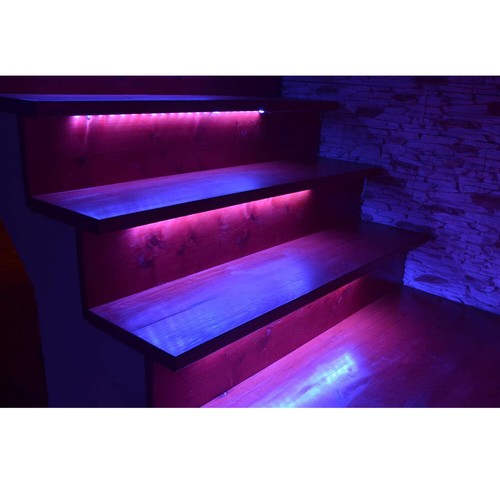 Motion-Activated RGB Stairs LED Light w/ Upstairs & Downstairs PIR Sensor 12V - Picture 11 of 15