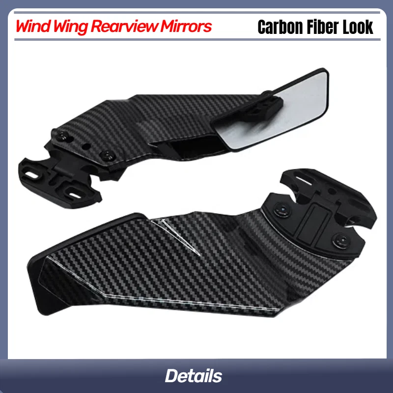 Espejos retrovisores de fibra de carbono para Kawasaki 1998-2003 Ninja ZX9R Foto 2 de 4