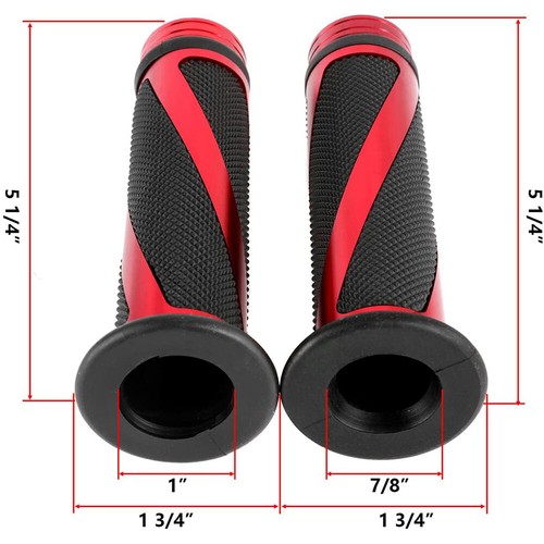Manillar de goma de motocicleta 7/8" empuñadura de mano CNC extremo de barra para Honda Kawasaki Suzuki - Imagen 2 de 13