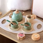 1 Set Pretend Play Preschool Wood Educational Tea Ware Plaything