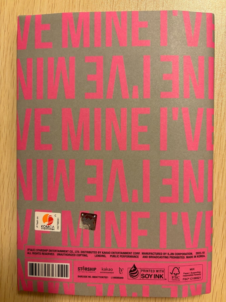 IVE [I'VE MINE] All Member Autographed Signed Album Mint Condition