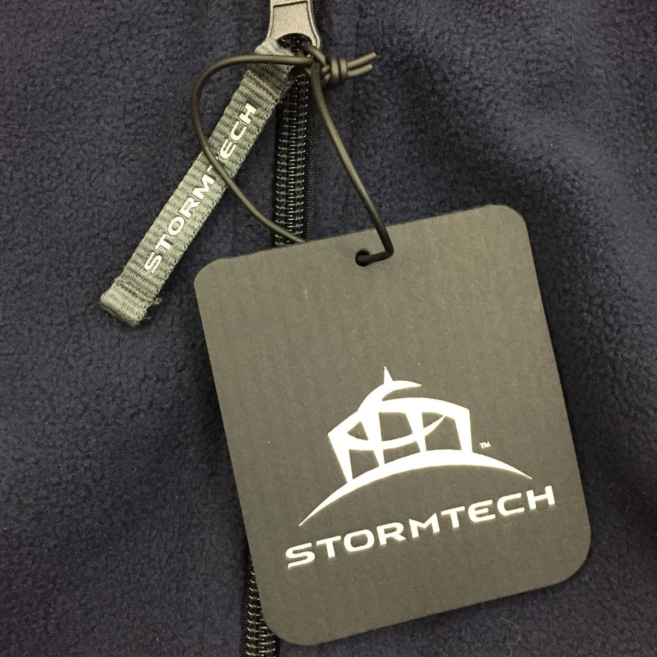 NUEVO CON ETIQUETAS STORMTECH Azul Oscuro Gris Manga Larga Polar Cremallera Completa Chaqueta Para Hombre Talla Mediana Foto 4 de 4