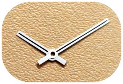 Zeigerpaar 130/090 Zeiger Balken Chrom-Black vintage watch hands 1,30/0,90mm  F1
