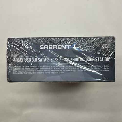 New Sabrent DS-U3B4 4-Bay USB 3.0 SATA 2.5"/3.5" SSD/HDD Docking Station - Afbeelding 6 van 6