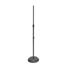 On-Stage MS7201B Stand Round Base Mic Stand, Black