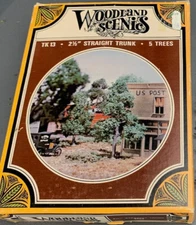 Woodland Scenics TK13 2.5” Straight Trunk Tree Kit 5/Kit HO3530