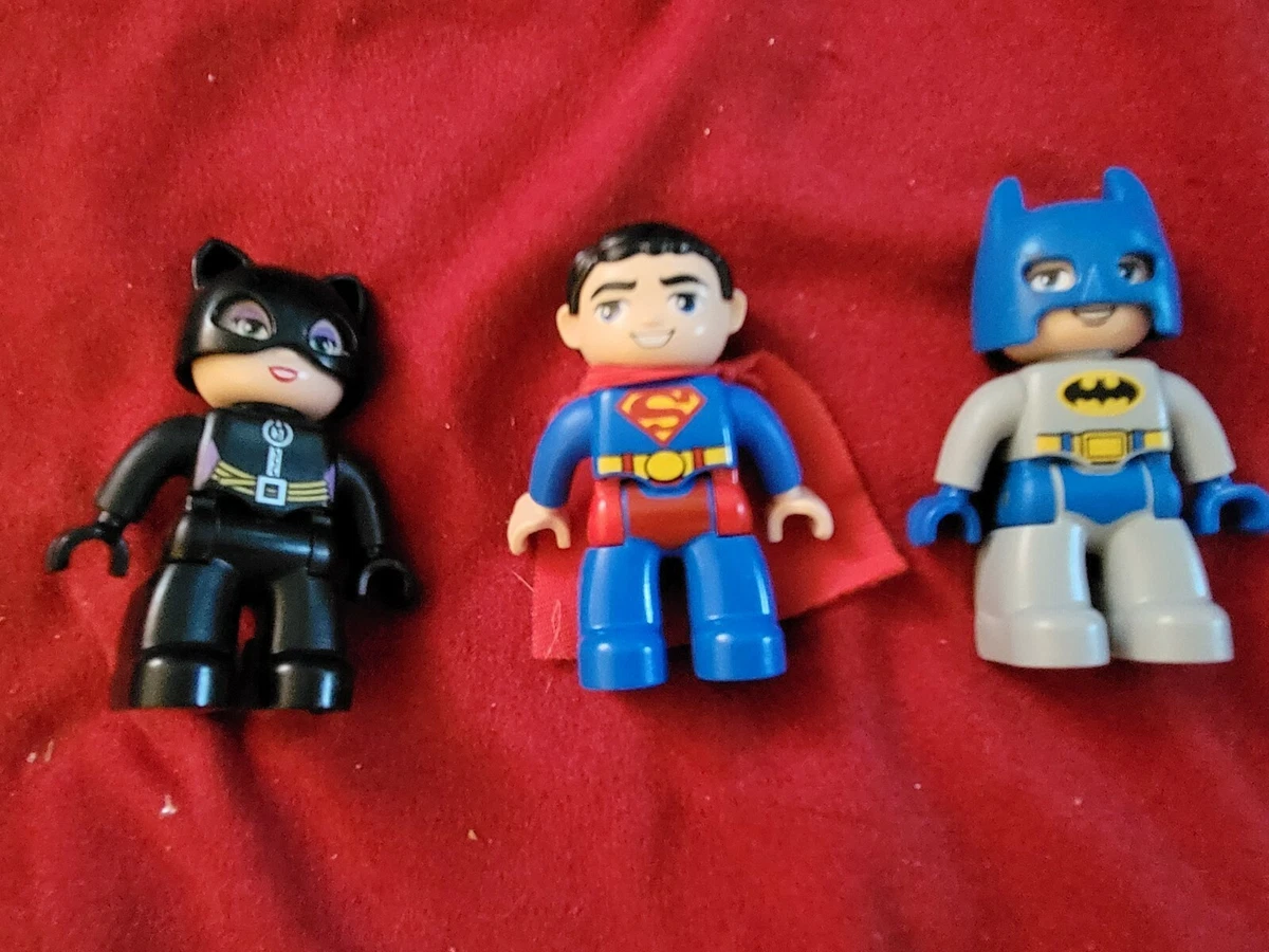 3 Lego Duplo DC Figures SUPERMAN BATMAN CATWOMAN