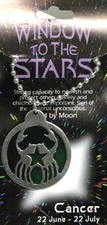 Windows to Stars pendant  - Cancer (6-22 to 7/22) green resin
