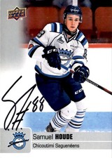 Samuel Houde Signed Auto 2019-20 Upper Deck CHL card Chicoutimi Sagueneens