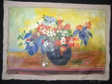 Perfect  Hand painted oil painting on canvas Colorful flowers  SANYU 常玉 Chang Yu
