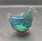 vintage Fenton art glass miniature hen figurine