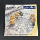 Anchor Hocking Savannah Egg Plate 12" VTG Glass Deviled Egg Tray Platter