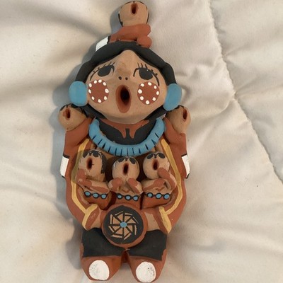H. Sando  Garcia Jemez Pueblo Native Storyteller Pottery Figure 7 Children