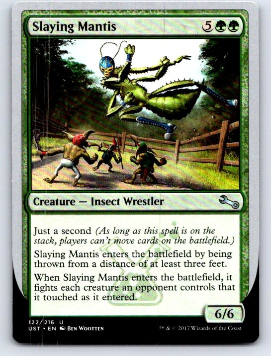 Slaying Mantis 122 Uncommon Unstable Magic: The Gathering Lightly Played