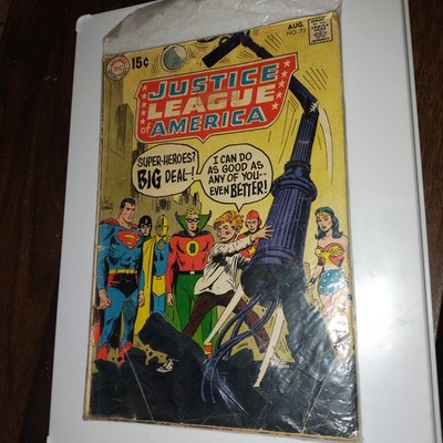 Justice League of America #73 (Aug 1969 DC) FN (6.0), 1st SA app of GA Superman