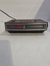 GE General Electric 7-4625C Alarm Clock Radio Wood Grain Vintage Works