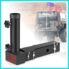 Trailer Hitch Flagpole Mount - Universal Flag Mount for 2" Receiver, Black 1 ...
