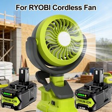 Portable Fan For RYOBI 18V Cordless Clamp Fan w/light Jobsite fan Handheld Fan