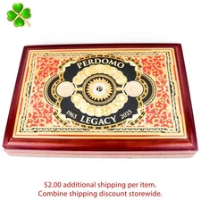 Perdomo Legacy Gran Belicoso Ecuadorian Empty Wood Cigar Box 10.75" x 7.5" x 1.5