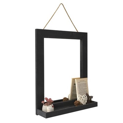 Emfogo Wall Mirror with Shelf, 20 x 16 inch Farmhouse Decor Wall Mirror Hangi...