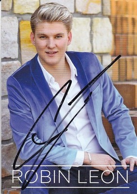 Robin Leon - elsäss. Schlagersänger, Original-Autogramm!