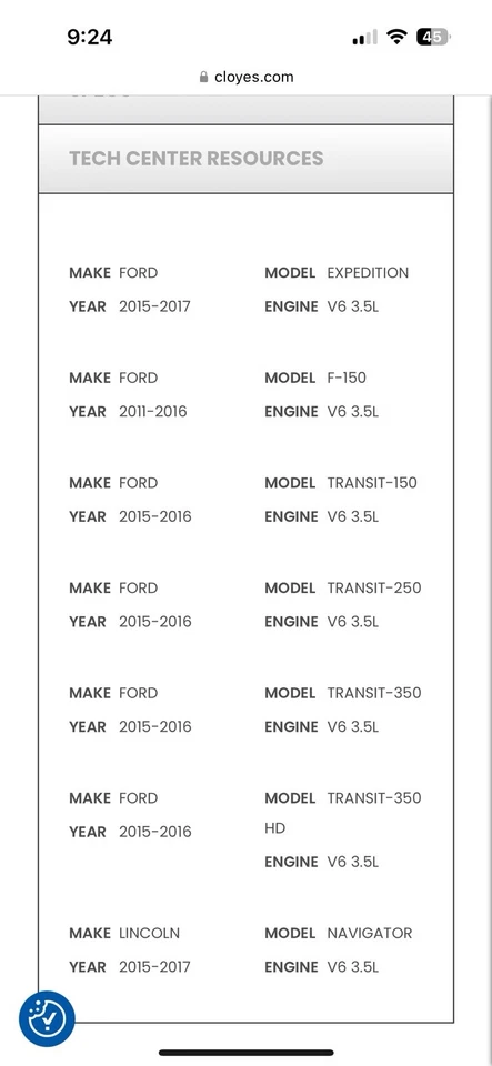 Cloyes 9-0738SA 发动机定时链套件(请参阅适合车辆的说明) — 第 4/4 张图片