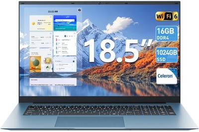 NEW SGIN 18.5'' Laptop Intel Core i3-10100Y 16GB RAM 1TB SSD RJ45 USB-C Win11