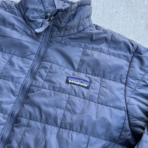 Patagonia Nano Puff Winter Jacket Kids XL Gray Brick Quilt Full Zip 68001 READ - Picture 2 of 4