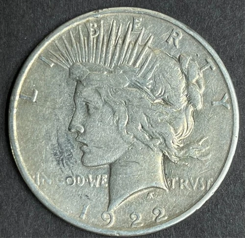 1922-S Peace Silver Dollar, VF