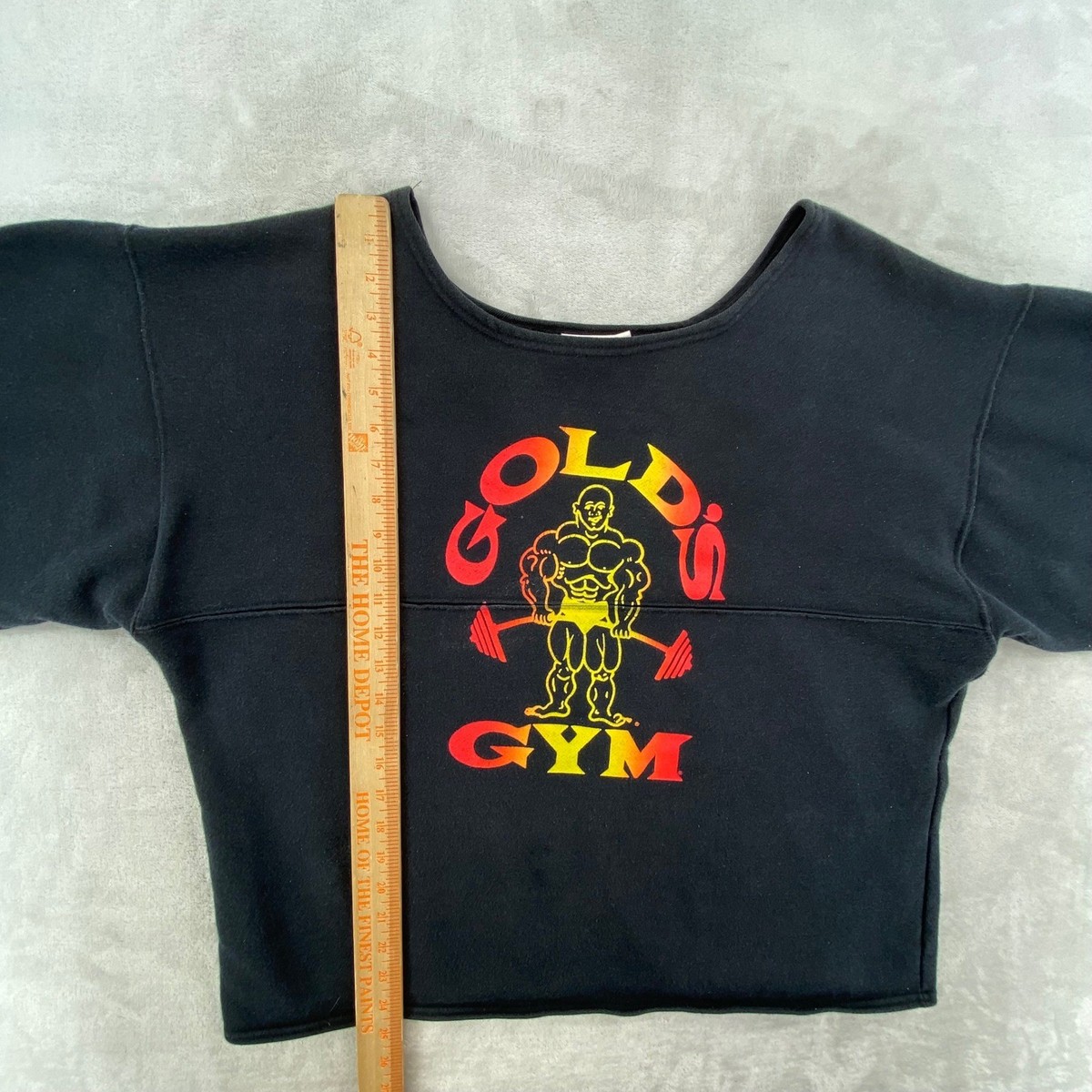 Golds Gym Vintage Muscle Sweatshirt Mens L/XL Black Made in USA